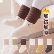 宝宝袜子秋冬款加厚保暖新生，婴儿加绒保暖中筒6一12月纯棉a类中筒