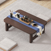 定制折叠桌家用楠竹炕桌飘窗桌实木榻榻米小茶几床上学习书桌电脑