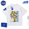 NASA联名男童纯棉短袖T恤夏季大黄蜂变形金刚中大童亲子装潮
