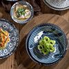 日式青花瓷盘餐具陶瓷深菜盘子 家用个性创意饭店炒饭盘圆形汤盘