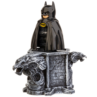 兼容乐高DC蝙蝠侠地台底座鹰头石像做旧拼装积木人仔玩具场景配件