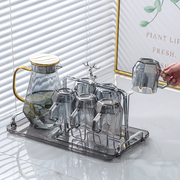 创意茶杯架轻奢玻璃水杯沥水，架家用客厅水杯架，倒挂杯子架收纳托盘