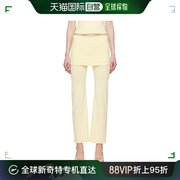 香港直邮潮奢 Sandy Liang 女士 黄色 Sound 长裤 1SLS24K