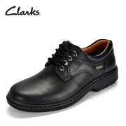 Clarks其乐男鞋春秋款系带舒适耐磨黑色百搭头层牛皮商务休闲皮鞋