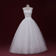 2022婚纱礼服新娘齐地韩式白色时尚显瘦大码一字肩孕妇婚纱夏