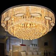 欧式水晶灯客厅灯个性大气，led卧室灯饰奢华高档金色圆形吸顶灯具