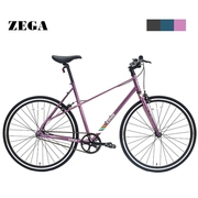 zega公路通勤自行车，铬钼钢车架单速轻便休闲男女城市代步车