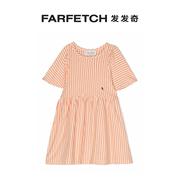 bobochoses童装，logo刺绣条纹连衣裙farfetch发发奇