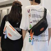 胸包2024潮女学生斜挎包男士运动单肩包骑行背包腰包饺子包包