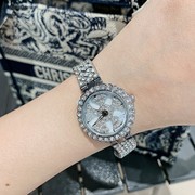 蒂米妮士手表气质表盘，韩版满天星镶钻手链，女时尚圆形石英国产腕表