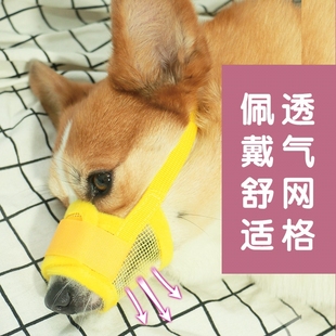 宠物狗狗嘴套口罩嘴罩防乱吃乱叫防止乱咬柯基专用防舔嘴巴套小。
