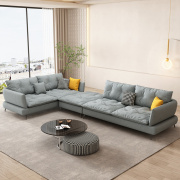 高回弹(高回弹)海绵乳胶，软沙发田园现代绒布艺沙发小户型客厅羽绒沙发组合