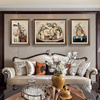 客厅背景墙装饰画美式沙发挂画欧式简美餐厅高档大气走廊壁画