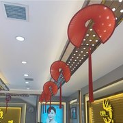 五一金店吊顶装饰海螺挂件天花板商场铺饰珠宝店氛围网红店庆