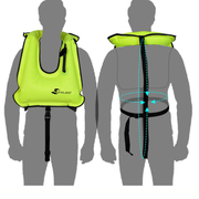 成人儿童浮潜救生衣浮力背心，充气式可折叠便携安全游泳圈潜水冲浪
