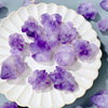 天然水晶紫水晶原石矿石，碎石宝石标本，石头乌拉圭紫晶簇标本鱼缸石