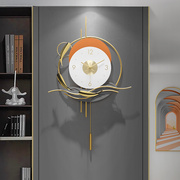 新中式轻奢装饰挂钟客厅家用个性创意时钟表挂墙约大气挂表