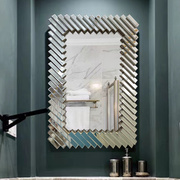 现代美式轻奢浴室镜壁挂卫生间，梳妆化妆镜装饰镜子艺术玻璃卫浴镜