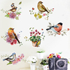 卡通喜鹊自粘墙创意彩色鹦鹉小鸟，客厅卧室沙发背景防水装饰贴纸画