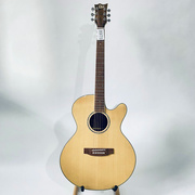ESP木吉他 LTD单板民谣琴 云杉木面单胡桃木背侧 样品处理 41英寸