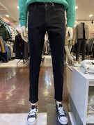 2023年春季olzen韩国韩版修身黑色弹力瘦腿，牛仔裤长裤青年男