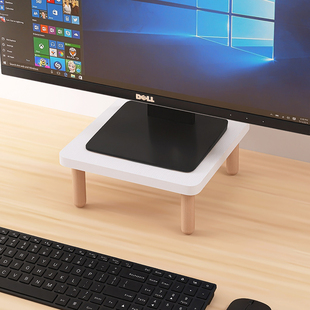 小尺寸电脑增高架桌面显示器，垫高底座办公室，小型木架子收纳置物架