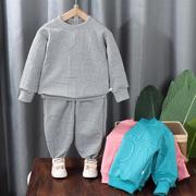 秋季套装男童女宝宝卫衣两件套儿童休闲衣服中小童童装潮