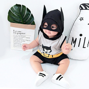 婴幼儿背心套装纯棉漫威蝙蝠侠超人美国队长男宝宝夏季衣服两件套