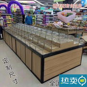 超市水果店店便利店生鲜超市，中岛堆头储物多层货架货柜展示柜