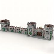 国产MOC积木83398中世纪城堡之门城堡塔城堡墙 拼搭玩具礼物