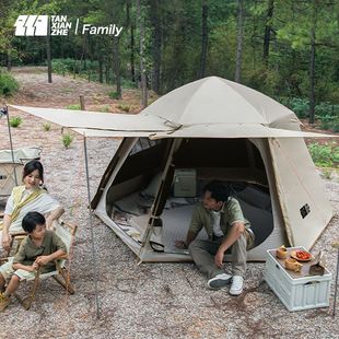 探险者天幕帐篷户外自动野外露营套装防雨加厚便携式折叠装备野餐