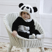 宝宝春秋款可爱熊猫造型衣服，连体睡衣小孩，恐龙动物哈衣婴幼儿爬服