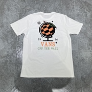 VANS范斯夏季女子休闲运动白色纯棉印花半袖短袖T恤VN0A7Q1RWHT