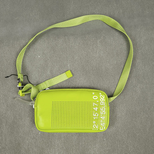 b249鱼女包撞色设计印花手机，包皮革手提包，斜挎包显眼包柠檬黄