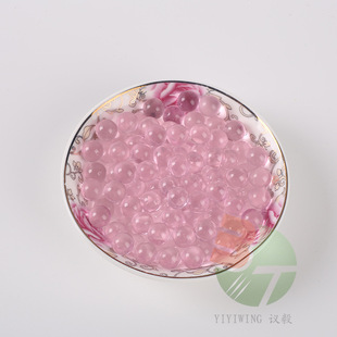 100粒10mm粉红透明玻璃珠10毫米彩色弹珠鱼缸装饰水红圆球130克
