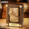 zippo打火机正版半世金樟礼盒装煤油防风收藏男士礼物