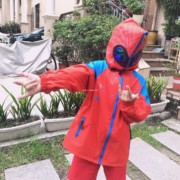 香港秋冬儿童冲锋衣三合一可拆卸外套男童蜘蛛侠外套加绒加厚