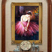 印花法国DMC十字绣客厅卧室玄关欧式人物油画芭蕾舞女孩1
