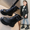 女童靴子秋冬2023韩版英伦风儿童马丁靴中大童女孩公主皮短靴