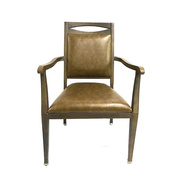 广东酒店扶手金属木纹，椅欧美宴会餐椅，美国扶手宴会餐椅