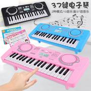 儿童多功能电子琴玩具37键双模式仿真弹奏钢琴婴幼儿入门乐器礼物