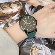  手表潮流女皮表带日历时尚TT韩版表盘圆形石英真皮国产腕表
