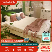 法式纯实木床柚木双人主，卧床白色1.8米软包床，1.5米简约现代婚床