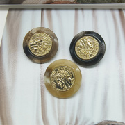 欧洲希腊雅典艺术人头金属纽扣，diy西服外套大衣，文艺树脂扣子男女