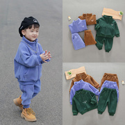 童装1—5岁小宝宝秋男童卫衣套装洋气女童摇粒绒长袖两件套