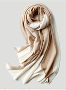 白色纯山羊绒针织围巾披肩，两用多用女士女，款拼色秋冬季保暖金丝