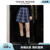 teenieweenie小熊女装格纹半身裙，a字短裙高腰百褶裙，jk学院风裙子