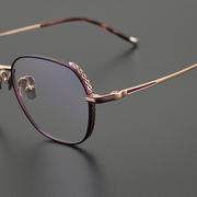 限量手工日本设计师超轻纯钛眼镜框个性复古男女防蓝光近视眼镜架