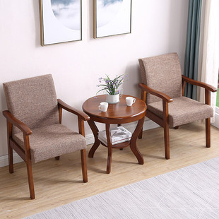 房间桌椅三件套实木，一桌二椅小茶几带椅子，组合阳台桌椅三件套卧室