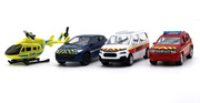 外贸NOREV诺威尔法国警车消防车救护车直升机套装仿真玩具车模型